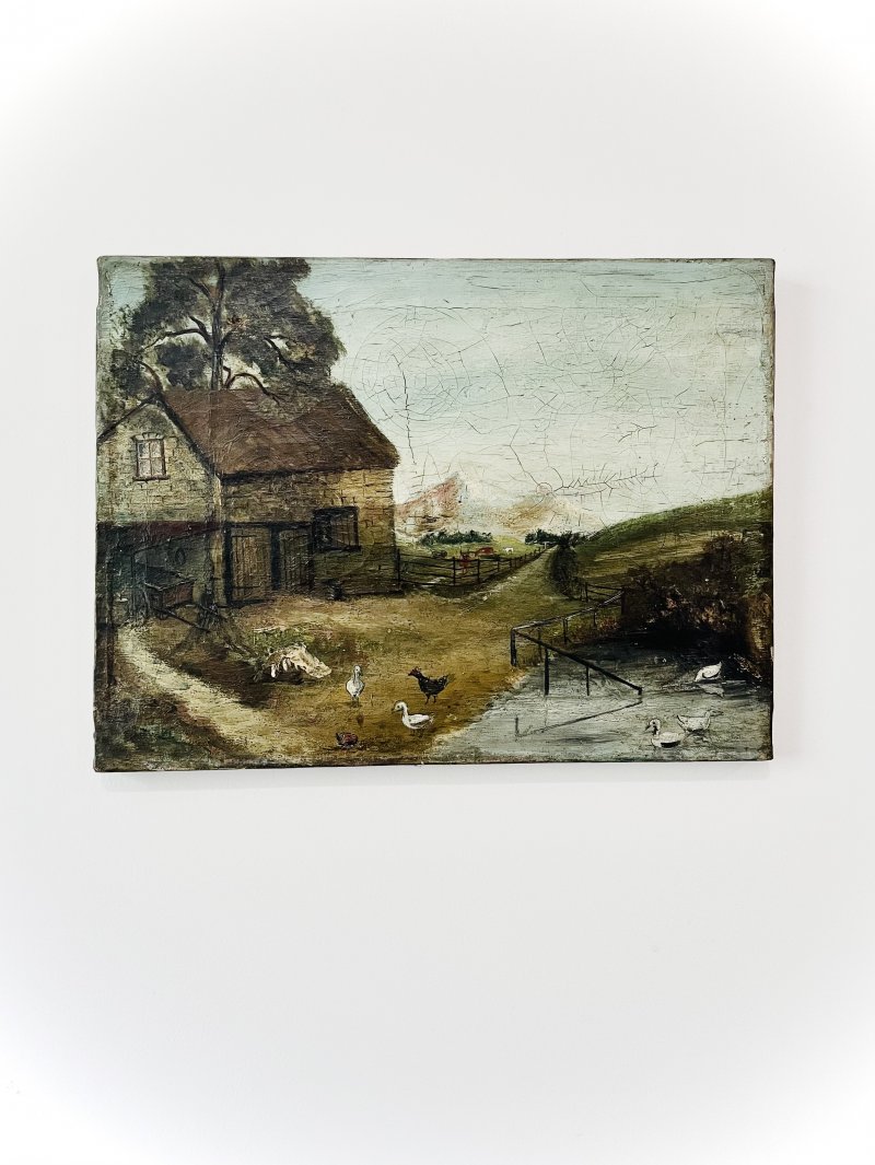 Late C19th British Folk Art Farmyard Scene